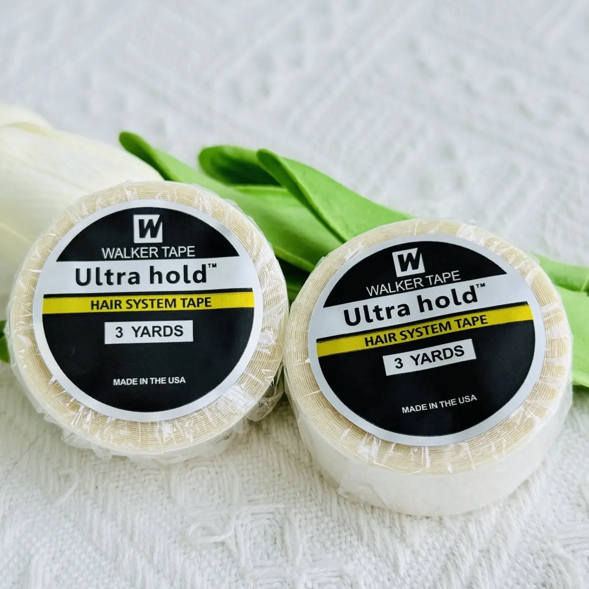 Fita adesiva dupla face para extensão de cabelo, 3 jardas, 2.0cm de largura, ultra hold, peruca, fita branca, fixação forte para cabelo