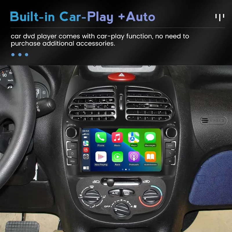 MEKEDE 7"  Din Car Radio Android for Peugeot 206 206CC 206SW 2000-2008 Carplay Auto WIFI Car Multimedia Video Player Autoradio - view 5