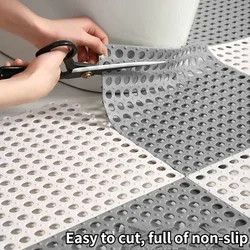 Non-slip Bath Mat Waterproof Rug Bathroom Carpet Anti Slip Feet Massage Cushion Pad Toilet Splicing Floor Shower Mat 6Pcs/pack