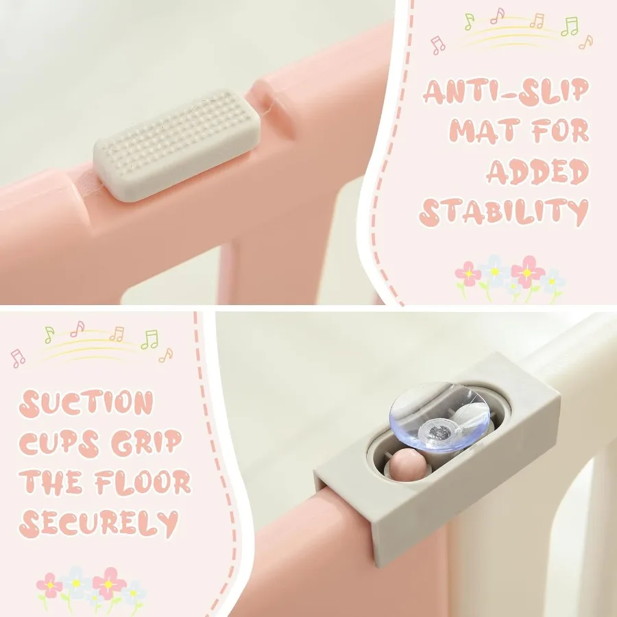 18 Panels Baby Play Pen Extra Large Baby Playpen Foldable Astronauts Play Pens for Babies and Toddlers Adjustable Portable Fenc