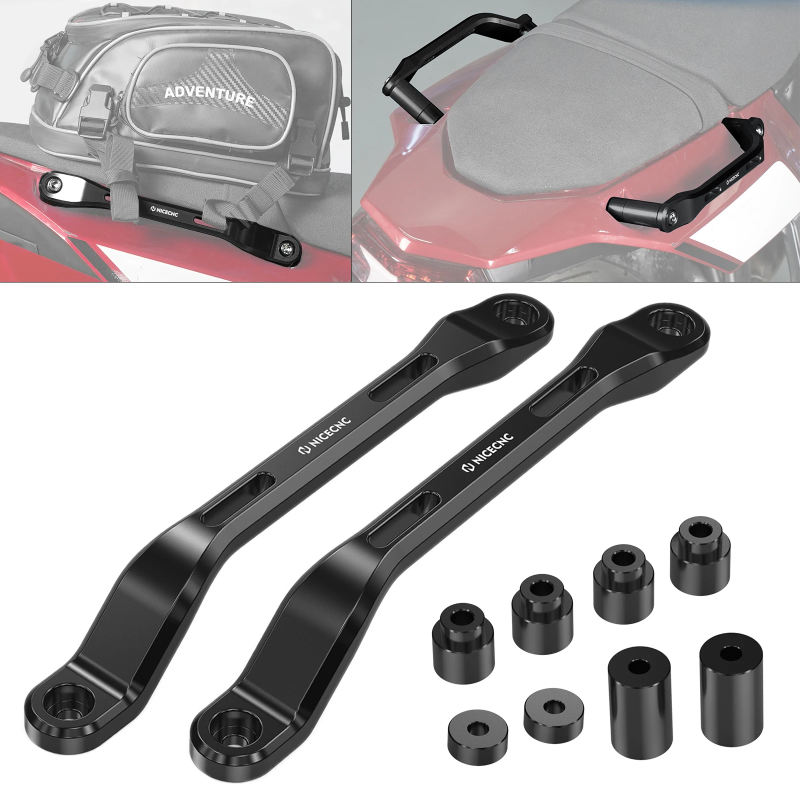 

Motorcycle Rear Seat Armrest Handrail Rear Grab Handle for Yamaha Tenere 700/Rally Edition XTZ700 2019-2024 Tenere 700 WR 2022