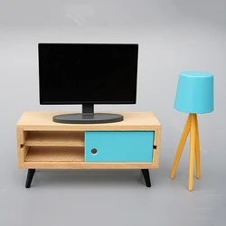 1:12 Dollhouse Miniature Furniture Accessories Living Room TV Stand In Bench Table For Doll House Decor Kids Pretend Play Toys