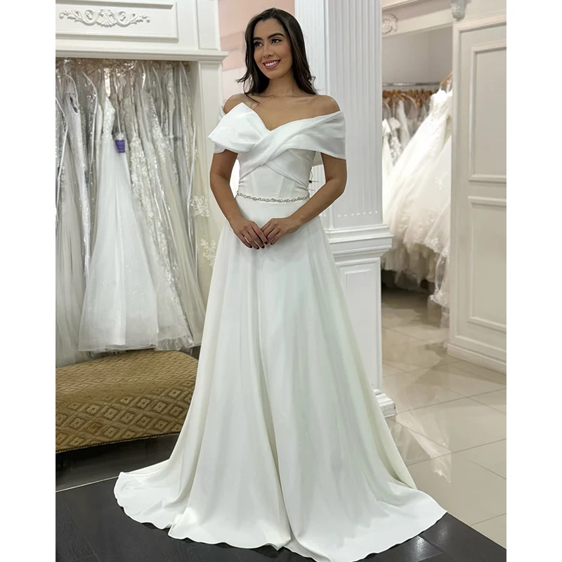 

Свадебное платье больших размеров из органзы с вышивкой, атласное, для пышных форм, с вырезом-лодочкой, без рукавов, на заказ, с пуговицами, Vestido De Novia