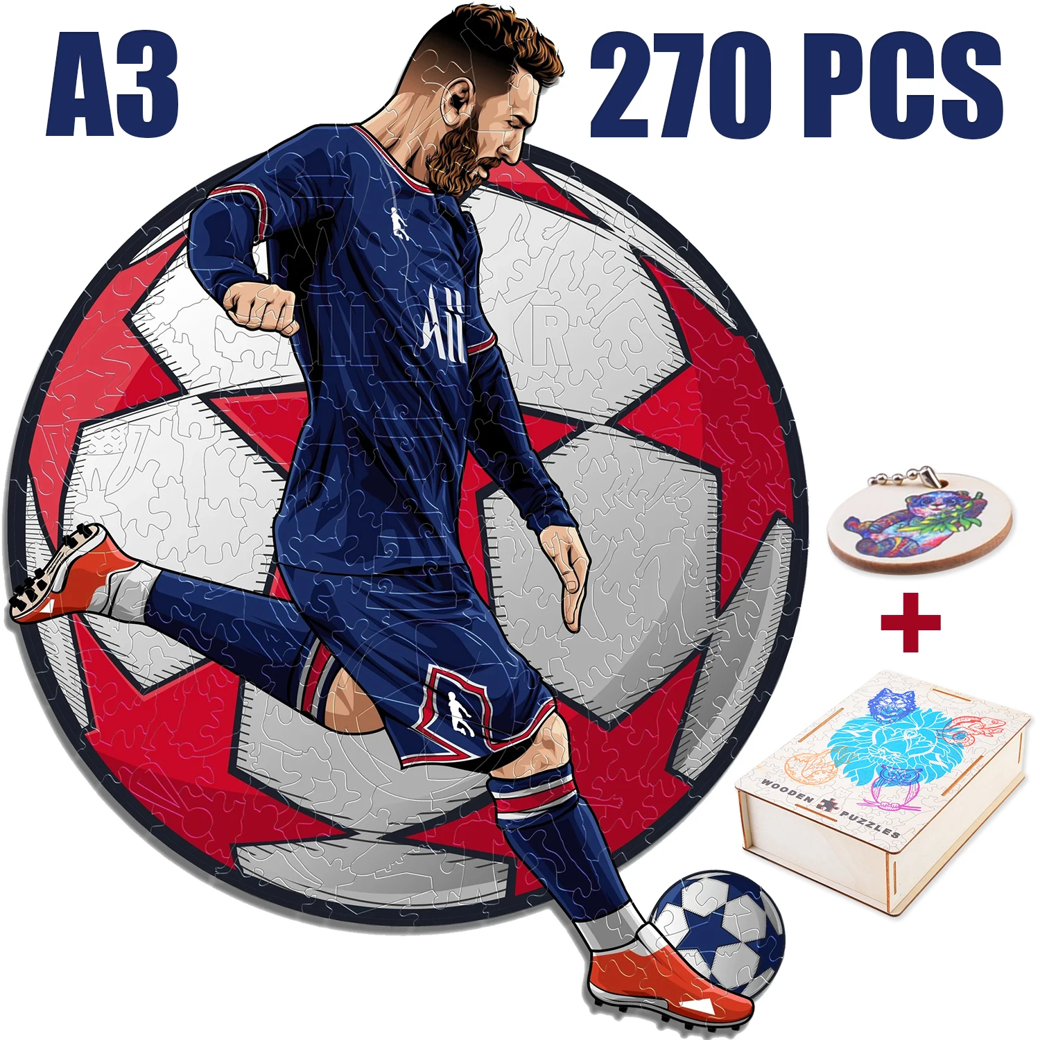 Puzzle Étoiles de dehors Interactives en Bois pour Enfant et Adulte, Fabuleux, Football, Basket-Ball, Rugby, DIY, Cadeaux