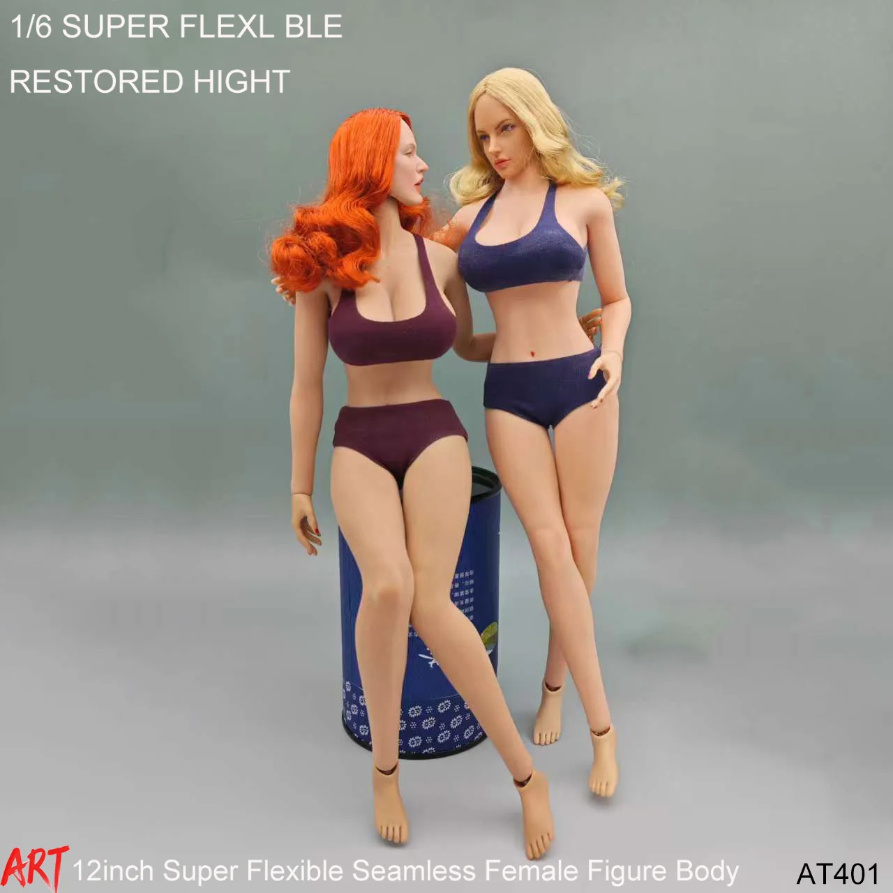 

12inch Super-Flexible Seamless Body Detachable-feet Female Solider Body Doll Action Figure Big Breast Model Toys for 1/6 head