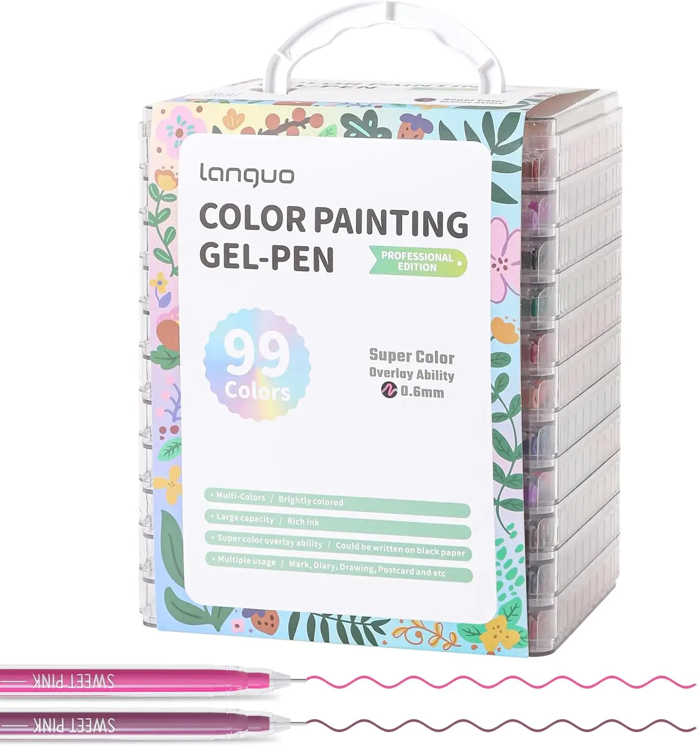 

99 Colors Gel Pens for Adult Coloring Books, Drawing, Doodling, Journaling, Art Supplies and DIY Crafts