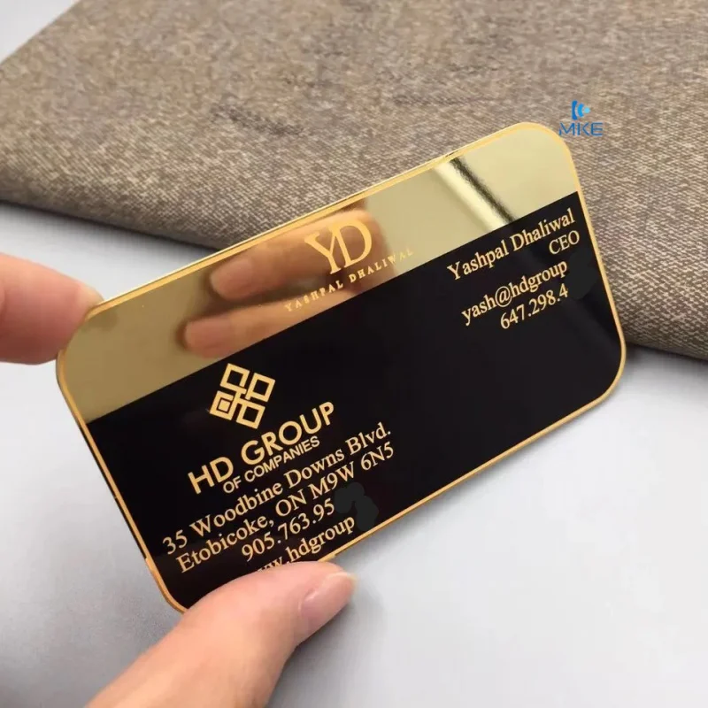 

Customized.product.DU Black and gold stainless steel business metal cards