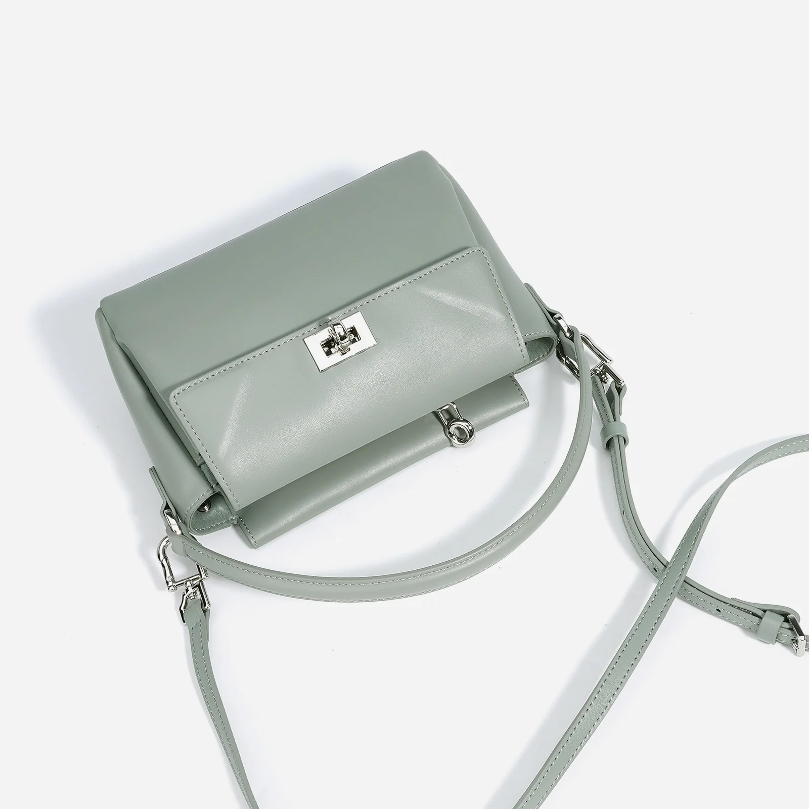 Sac carré en cuir véritable 2025 nouveau design de luxe couche supérieure en peau de vache rabat sac à bandoulière unique mode dames sac à main