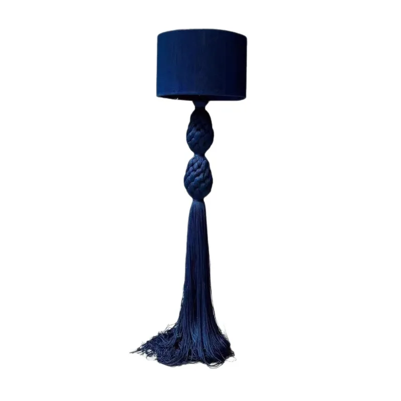 Club sales department fringed hand-woven floor lamp y