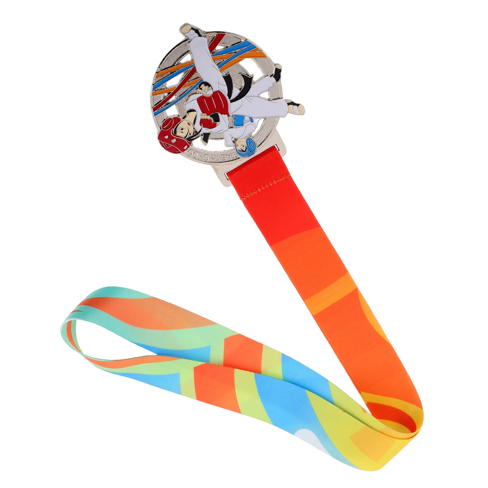 

Taekwondo Winner Medals Silver Children Metal Martial Training Equipment Uniform Chest Guard Sparring Gear