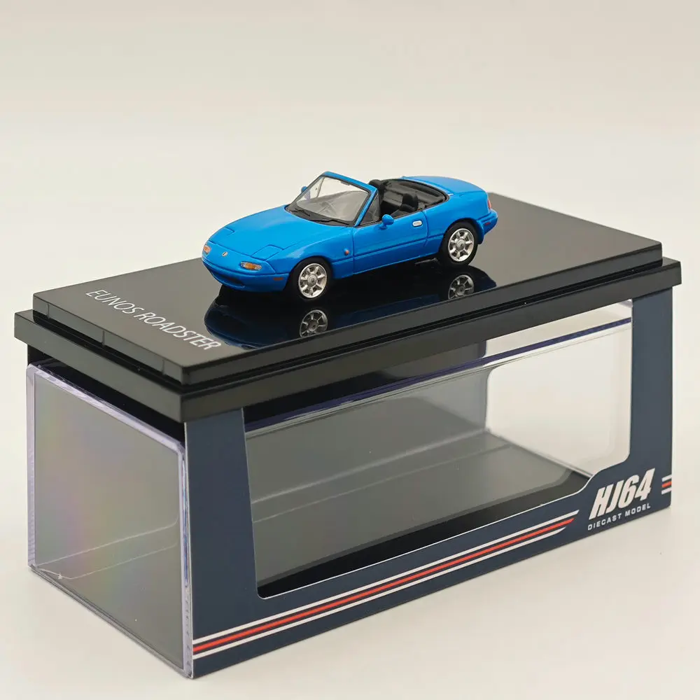 1/64 Hobby JAPAN For EUNOS ROADSTER NA6CE WITH TONNEAU COVER Blue HJ642025ABL Diecast Models Car Limited Collection Toys Gift