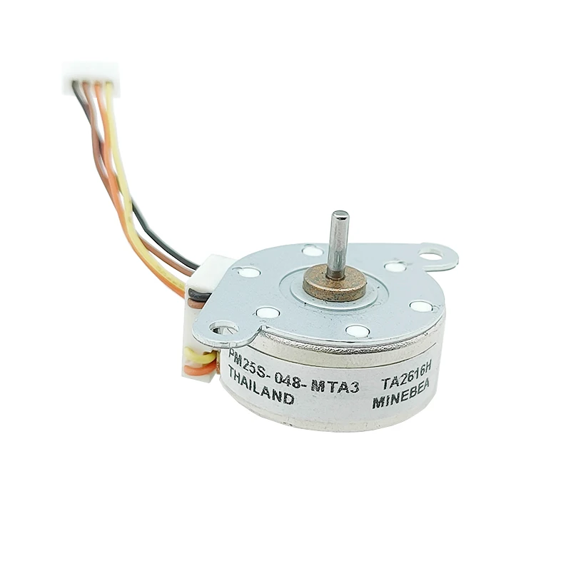 Minebea PM25S-048 Mini 25mm Round Thin Stepper Motor Micro 2-Phase 4-Wire Stepping Motor 7.5 Degree 2mm Shaft DIY Printer