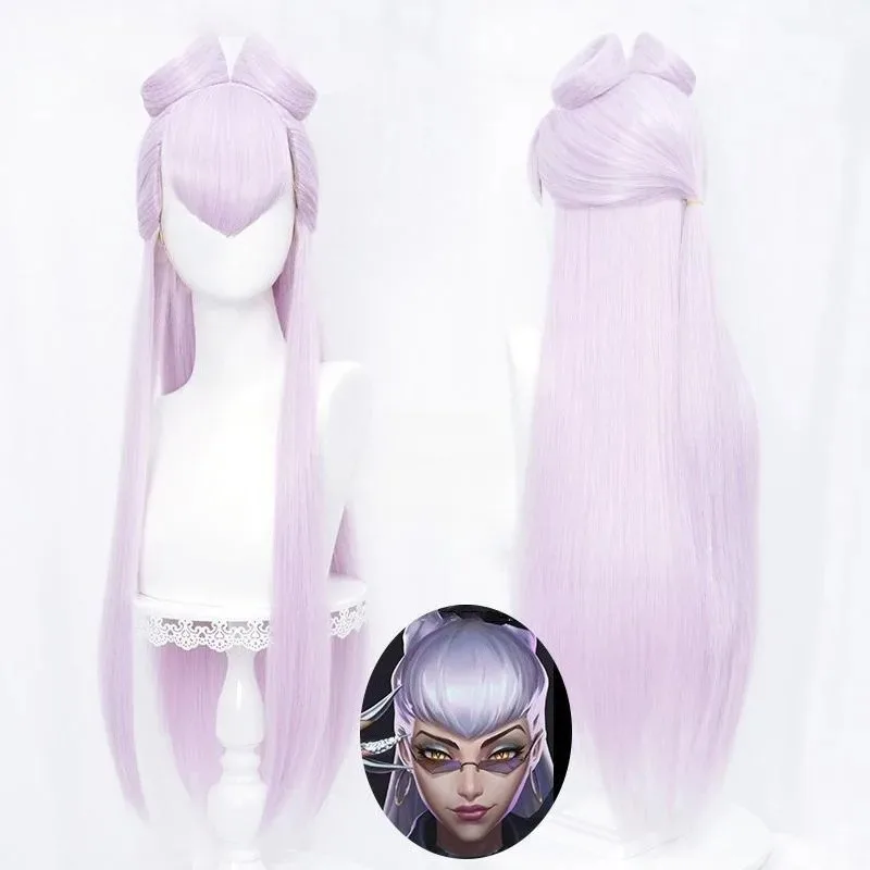 KDA Akali Evelynn Cosplay Synthetic Ponytail Long Straight Anime Coser Cute Girl High Quality Wig Hals;3'c,5.y;8'v, view 3