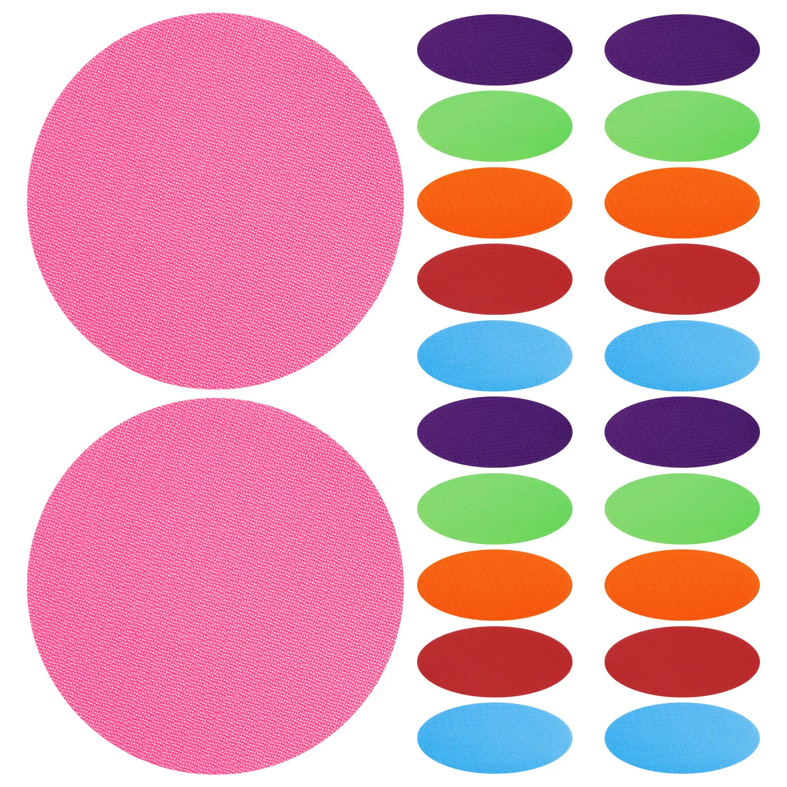 24Pcs Colorful 10Cm Carpet Spots for Classroom Floor Dot Markers Hook and Loop Reusable Spot Markers for Kids Group Activities