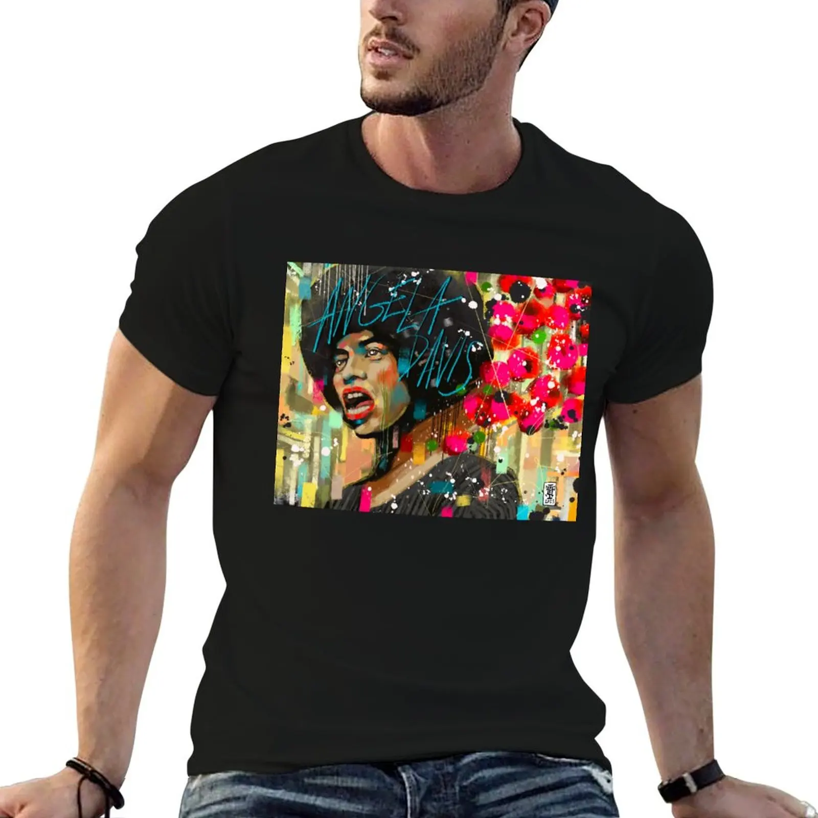 Angela Davis T-Shirt shirts graphic tee vintage t shirts for a boy shirts graphic plus size men clothing