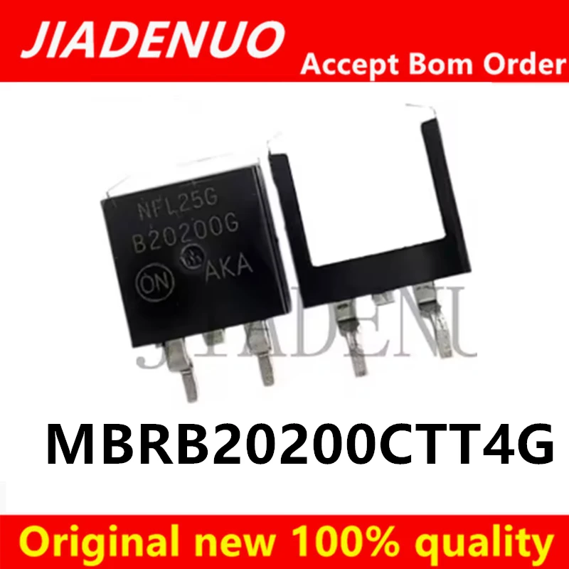 Parche de chipset MBRB20200CTT4G B20200G TO-100% Schottky, 10-20 piezas, 263 nuevo