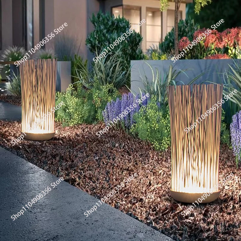 Fiber optic courtyard lawn light waterproof villa garden community scenic spot decorative atmosphere light terrace outdoor