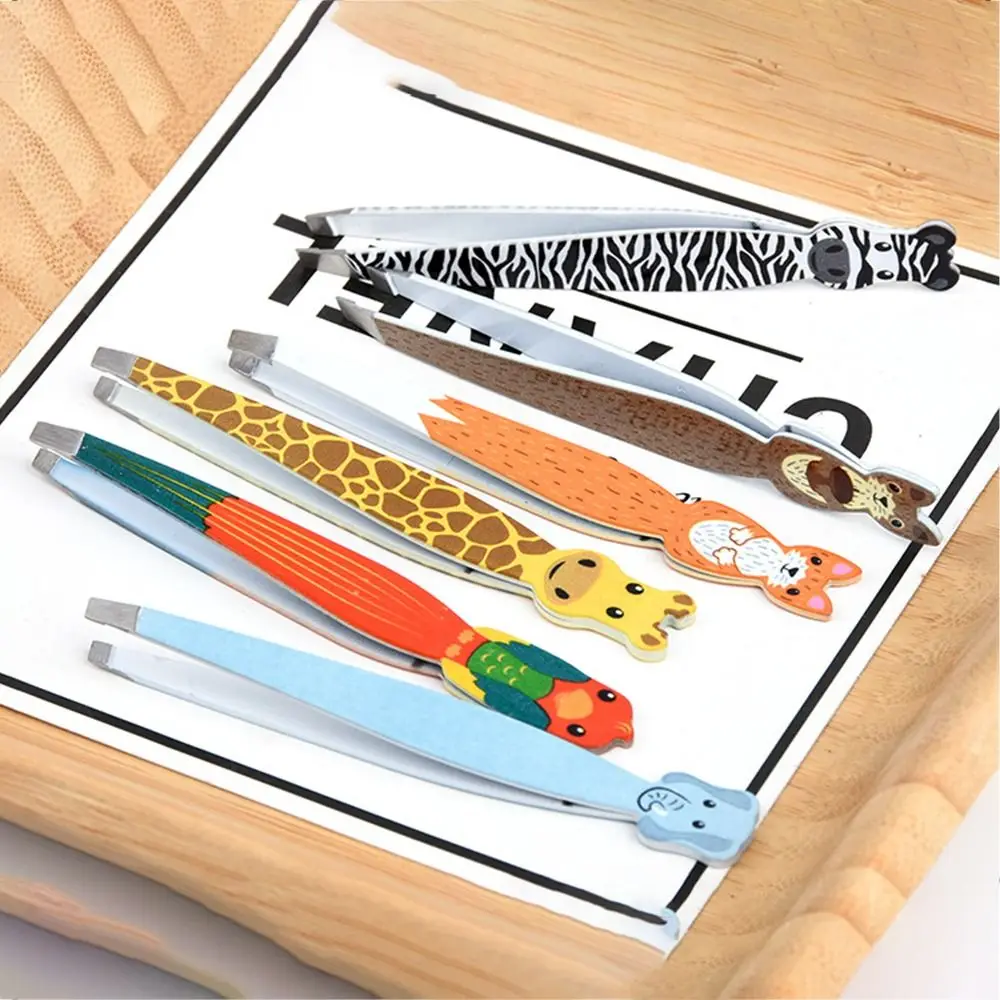 المحمولة لطيف الحاجب الملقط الأشكال الحيوانية إزالة الشعر رمش بكرة الشعر الفولاذ المقاوم للصدأ متعددة الأغراض العين الحاجب كليب النساء #3