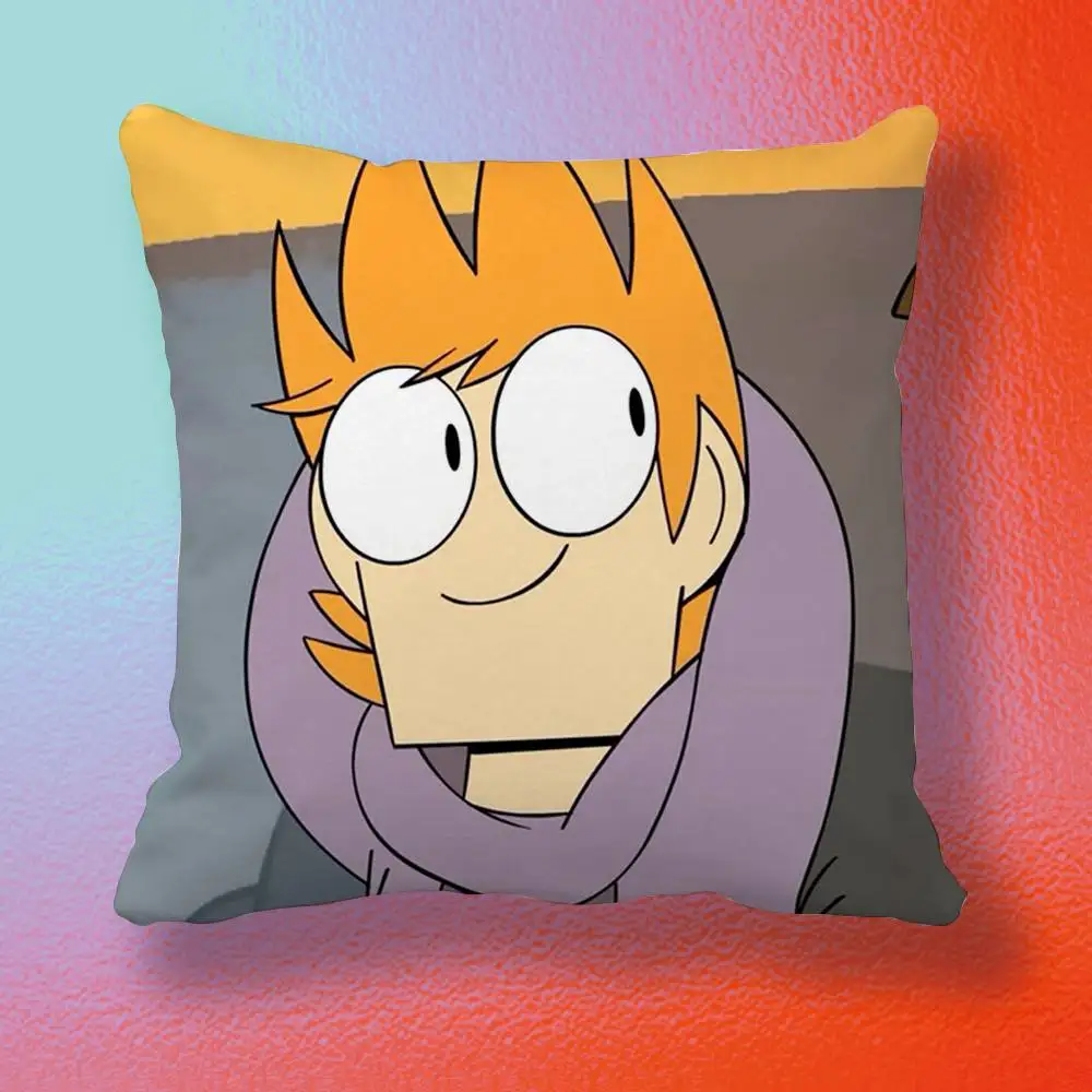 Anime Eddsworld Matt  Double-sided printed pillow cover Solid color minimalist pillowcase, fits all bedroom styles
