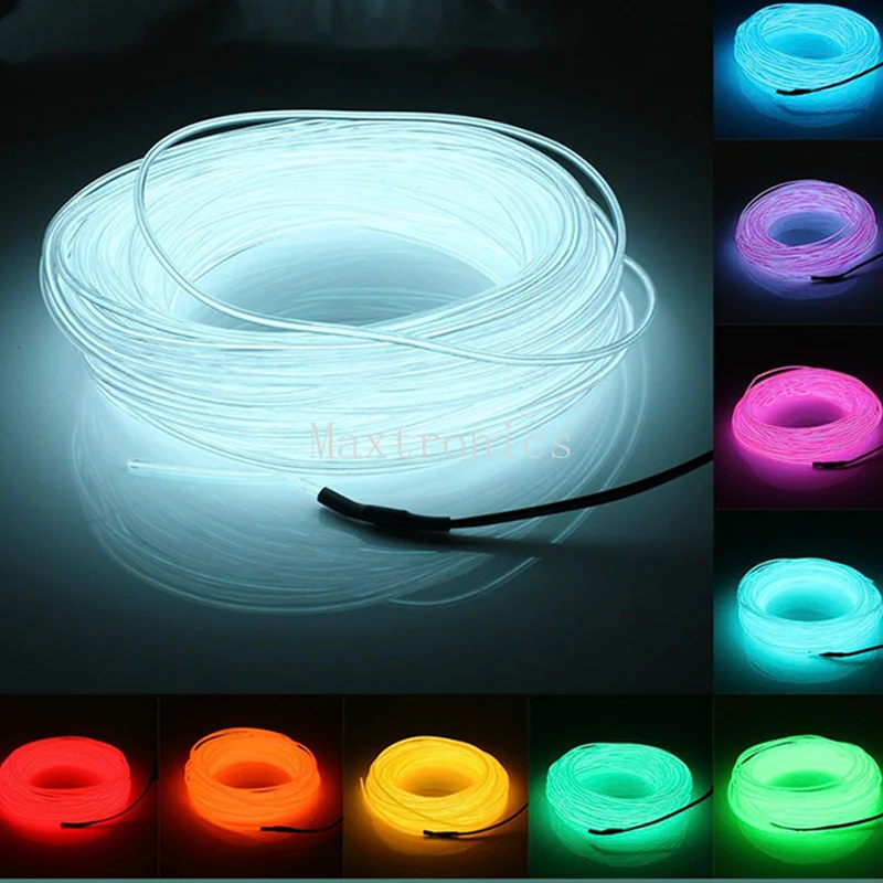 

1M/3m/5M LED Neon Light USB Flexible EL Wire Rope Tube Waterproof LED Strip Tape for Holiday Dance Party Decor Light 3V 5V 12V