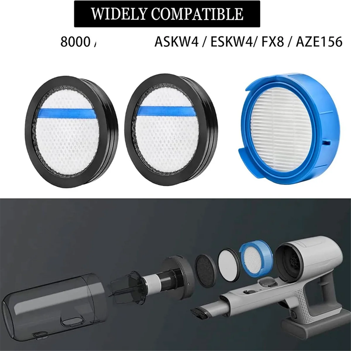 Accessories Replacement Filter for AEG 8000 for Electrolux EFP91835 900, Pre-Motor Filters, Hygienic Filter image 2