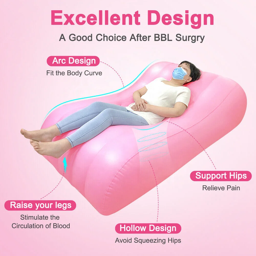 Inflatable Mattress With Holes Breathable PVC Butt Lifting Shaper Cushion For Body Rest perforated recovery inflatable cushion