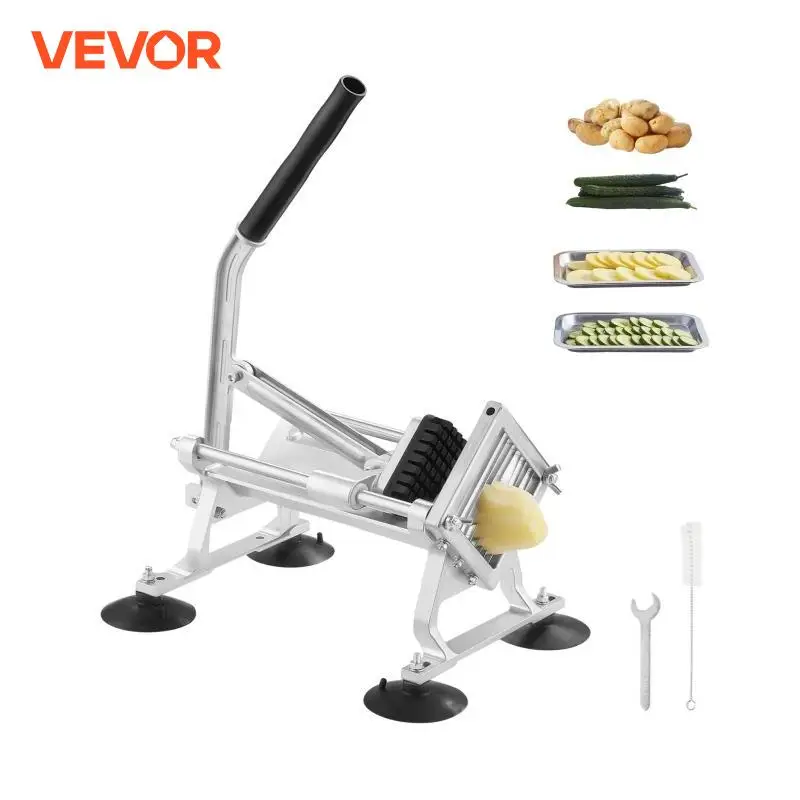 

VEVOR Commercial Vegetable Slicer 3/8 In Fruit Slicer Stainless Steel and Aluminum Alloy Vegetable Cutter Slicer Machine Slicer