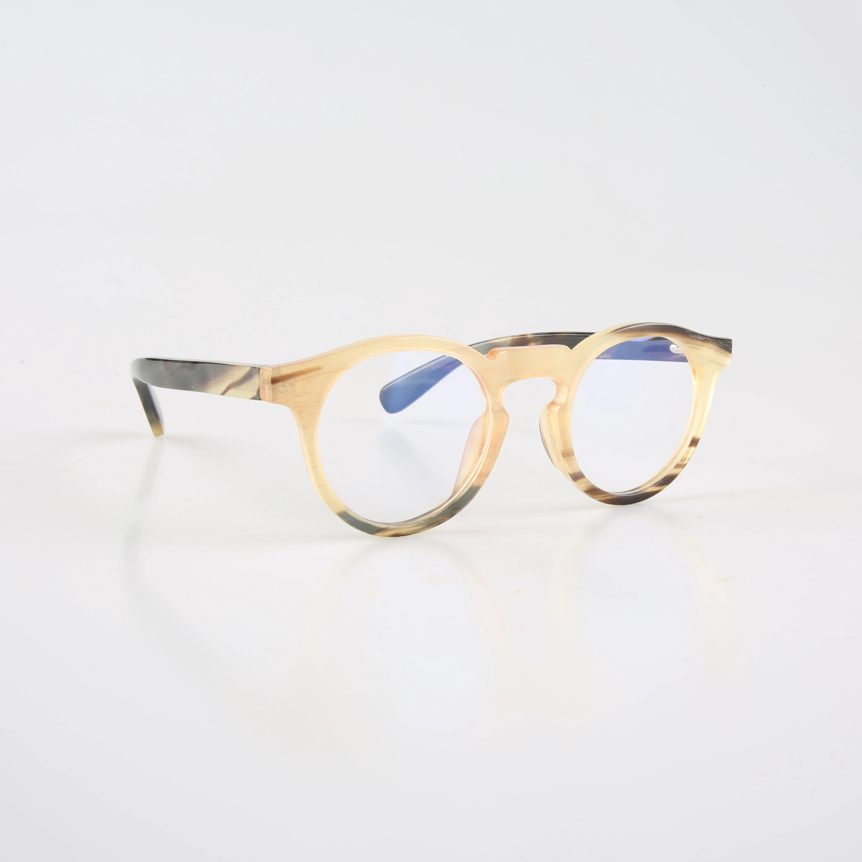 Eyeglass Frames Unique Stripes Optical Lenses Eyeglasses Vintage Stripes Handmade Honey Black Horn Prescription Glasses Frames