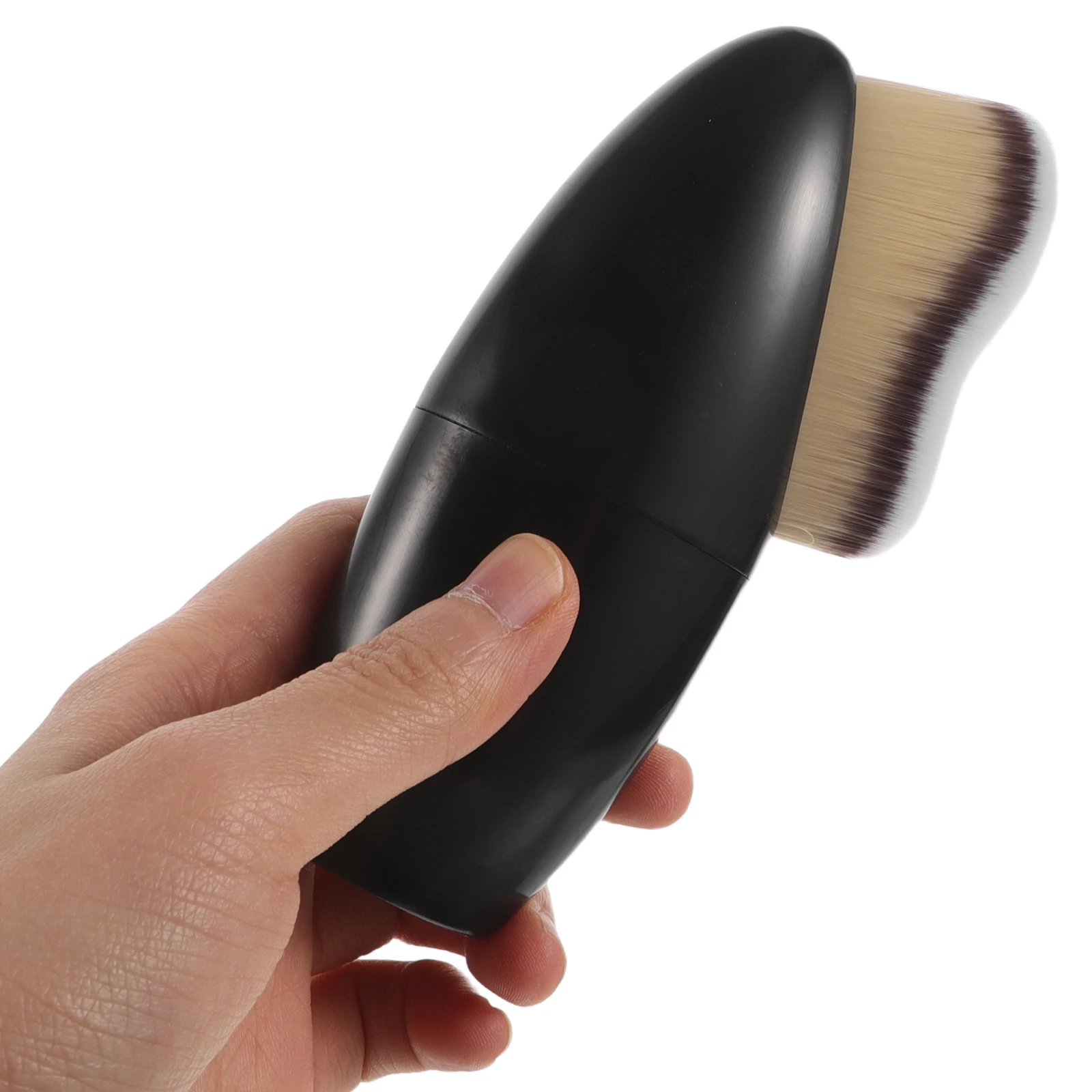 Brocha para base sin costuras, brocha para maquillaje en polvo facial, pelo denso y suave para una aplicación uniforme, ajuste de mezcla, maquillaje corporal, tamaño de viaje