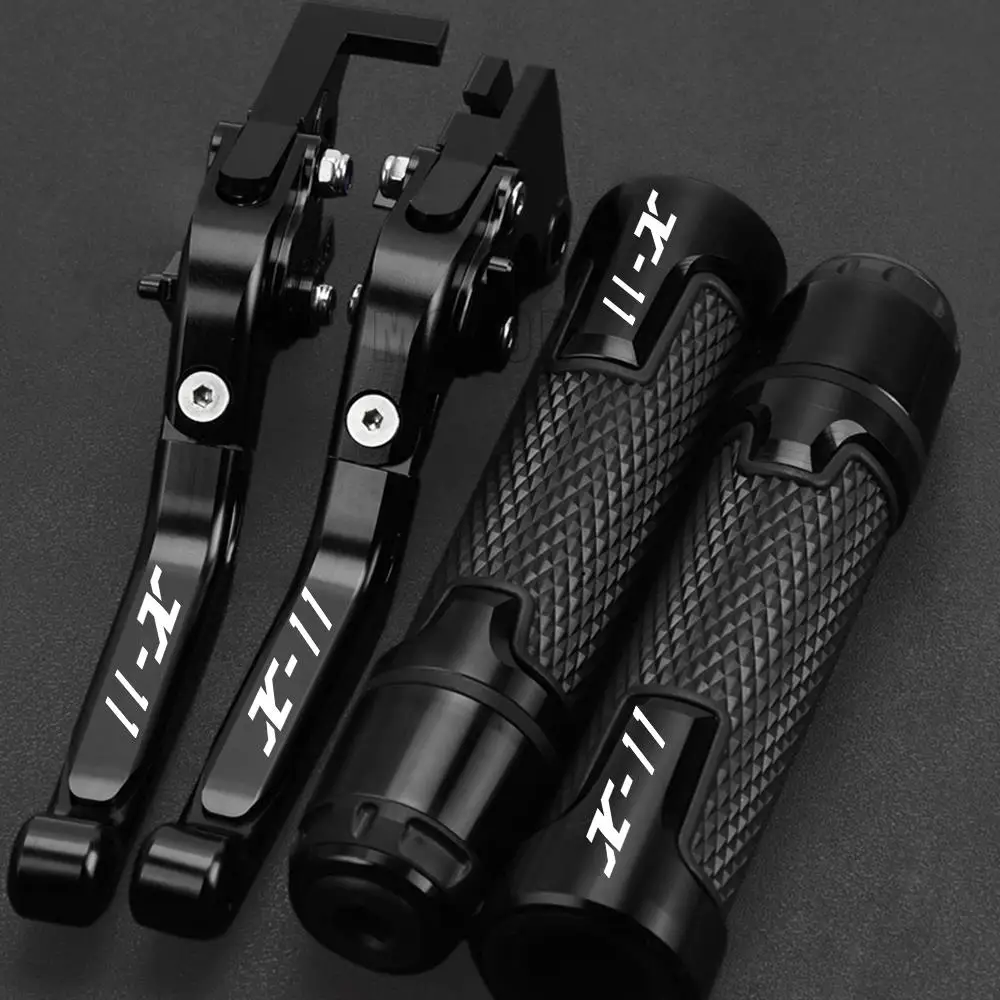 

For Honda X11 X 11 X-11 1999 2000 2001 2002 Motorcycle Aluminum Folding Adjustable Handles Brake Clutch Levers Handlebar grips