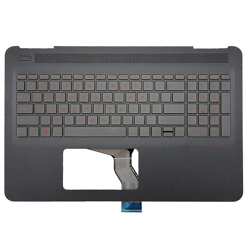 Imagem -03 - Portátil Peças Palmrest Case Capa com Teclado dos Eua Retroiluminado Touc hp ad Original para hp Omen 15-ax 15-dp Tpn-q173 G35 859735001 Novo