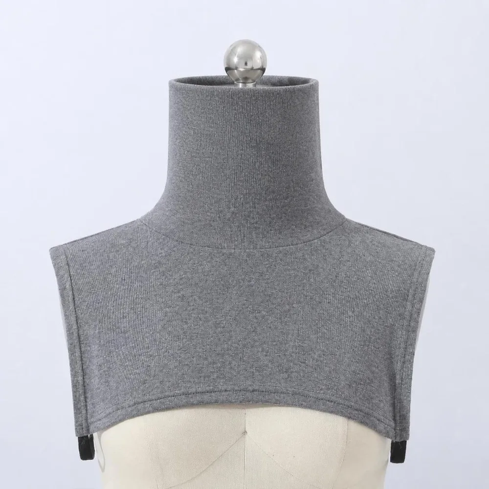 Solid Color Turtleneck Fake Collar Extensions Detachable Collar Mock Neck Cover Neck Warmer Fake High Collar For Women Men