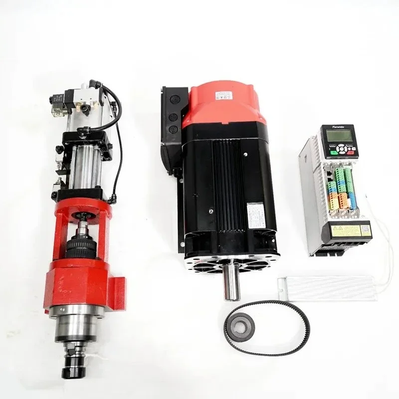 Spindle Belt Drive BT40 12000rpm 120m Atc with Full Set Serve Motor and Driver Atc Spindle Belt Drive Spindle Nature Cooling Kit