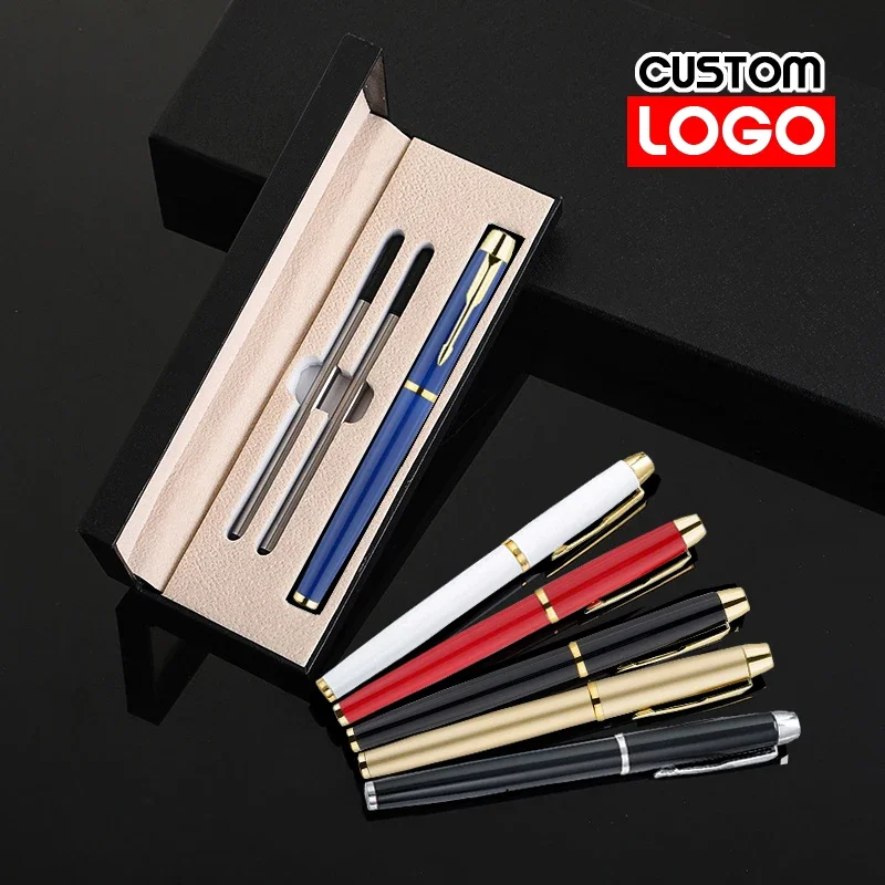 Gift Box Luxury Metal Gel Pens In Custom Logo Office & School Supplies Business Gift Box Packaging Roller Pen stationary