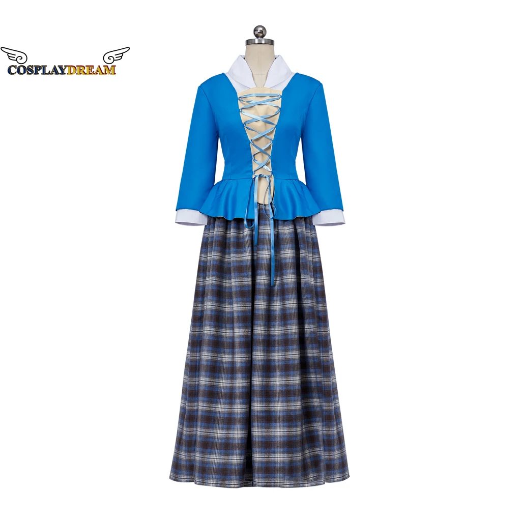 

TV Outlander Scottish Cosplay Costume Outlander Claire Randall Geneva Dress Adult Women Medieval Victorian Dress Suit