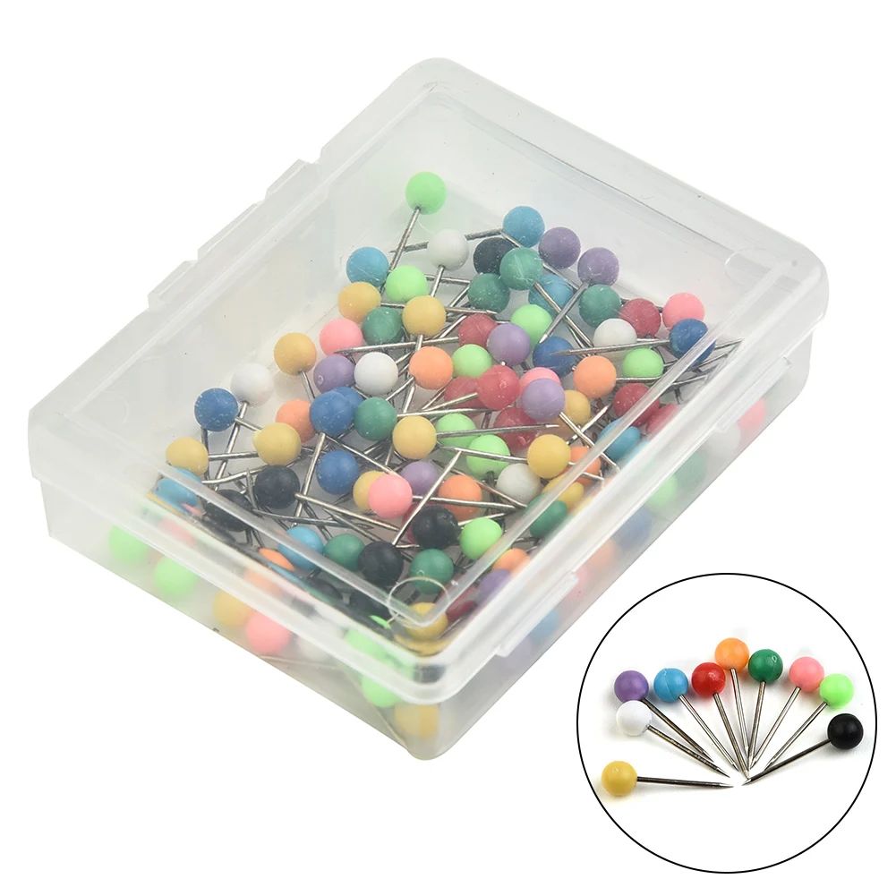 100 Pcs Rig Safe Spare Pins Carp Fishing Rigs Box Line Winder Pin Round Head Multi-Color Fishing Pin Tackle Accessory Gear