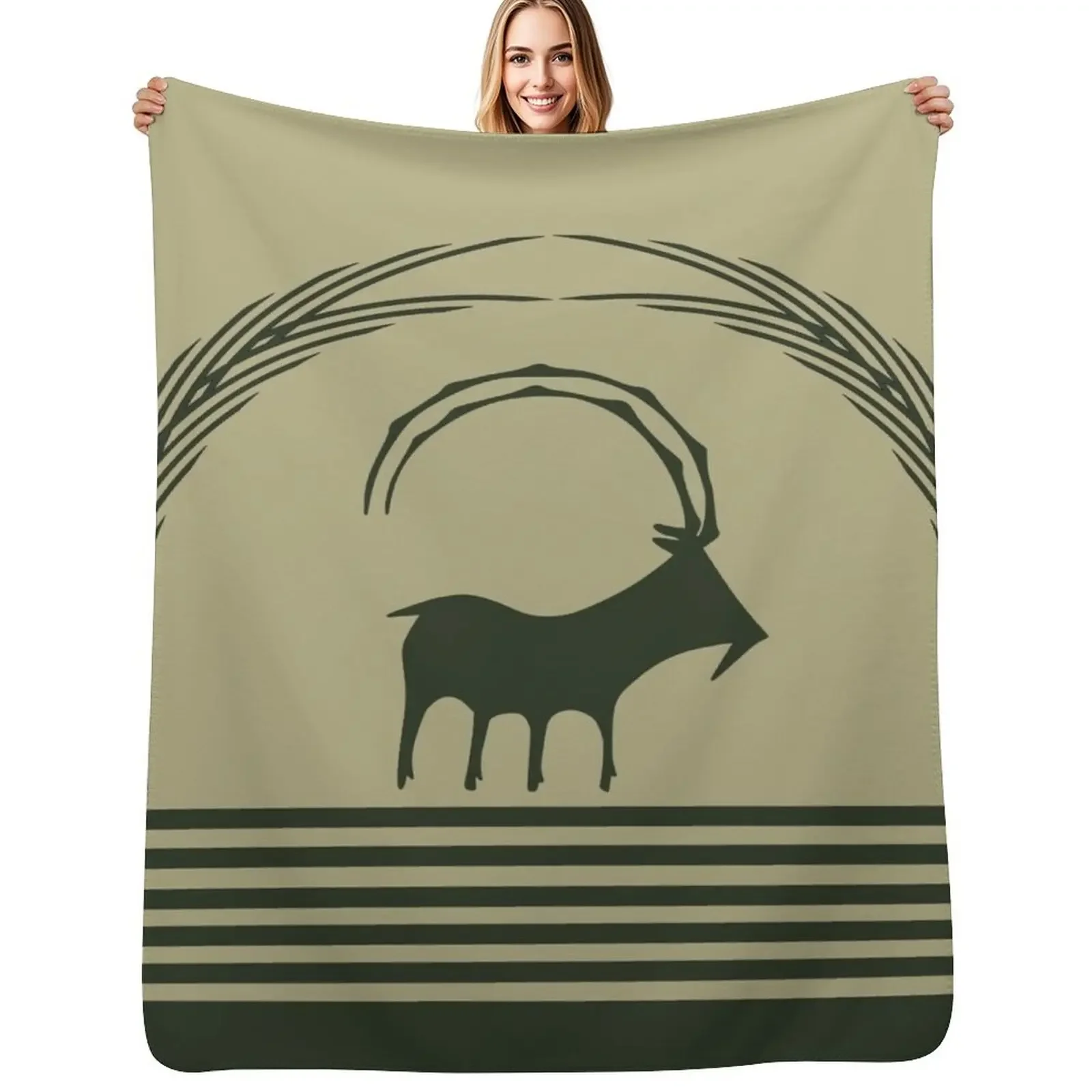 

Ancient Mountain Goat Throw Blanket for babies Shaggy Cute Plaid Blanket