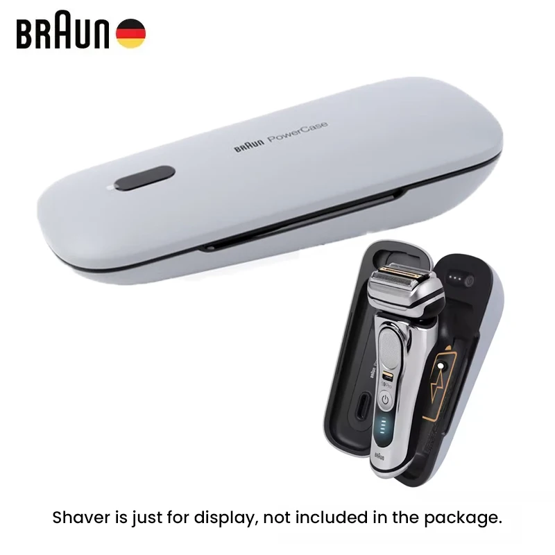 Braun 9585PC Wireless Charging Case Portable Leather Shell Dustproof Travel Box for Braun 8/9/9Pro Series Electric Shavers Razor