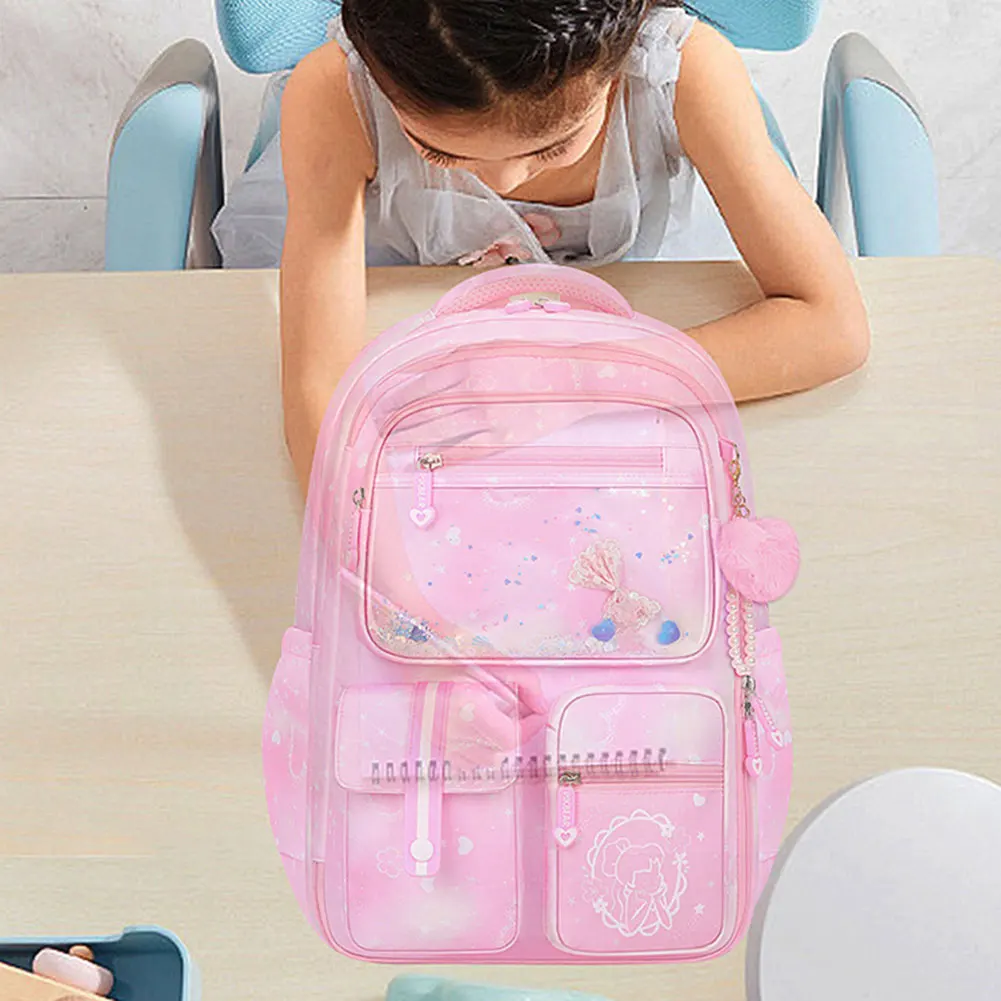 Zaino carino per studenti della scuola primaria, elegante, portatile, versatile, traspirante, per libri prescolari