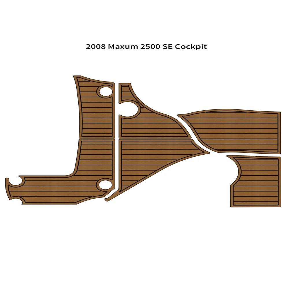 

Cockpit Pad Boat EVA Foam Faux Teak Deck Floor Mat Flooring For 2008 Maxum 2500 SE