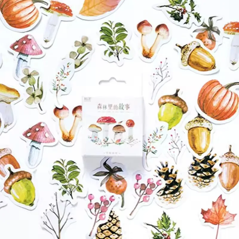 46 Pieces Per Box Forest Story Theme Stickers DIY Scrapbook Collage Storytelling Journal Beautify Album Label Stickers