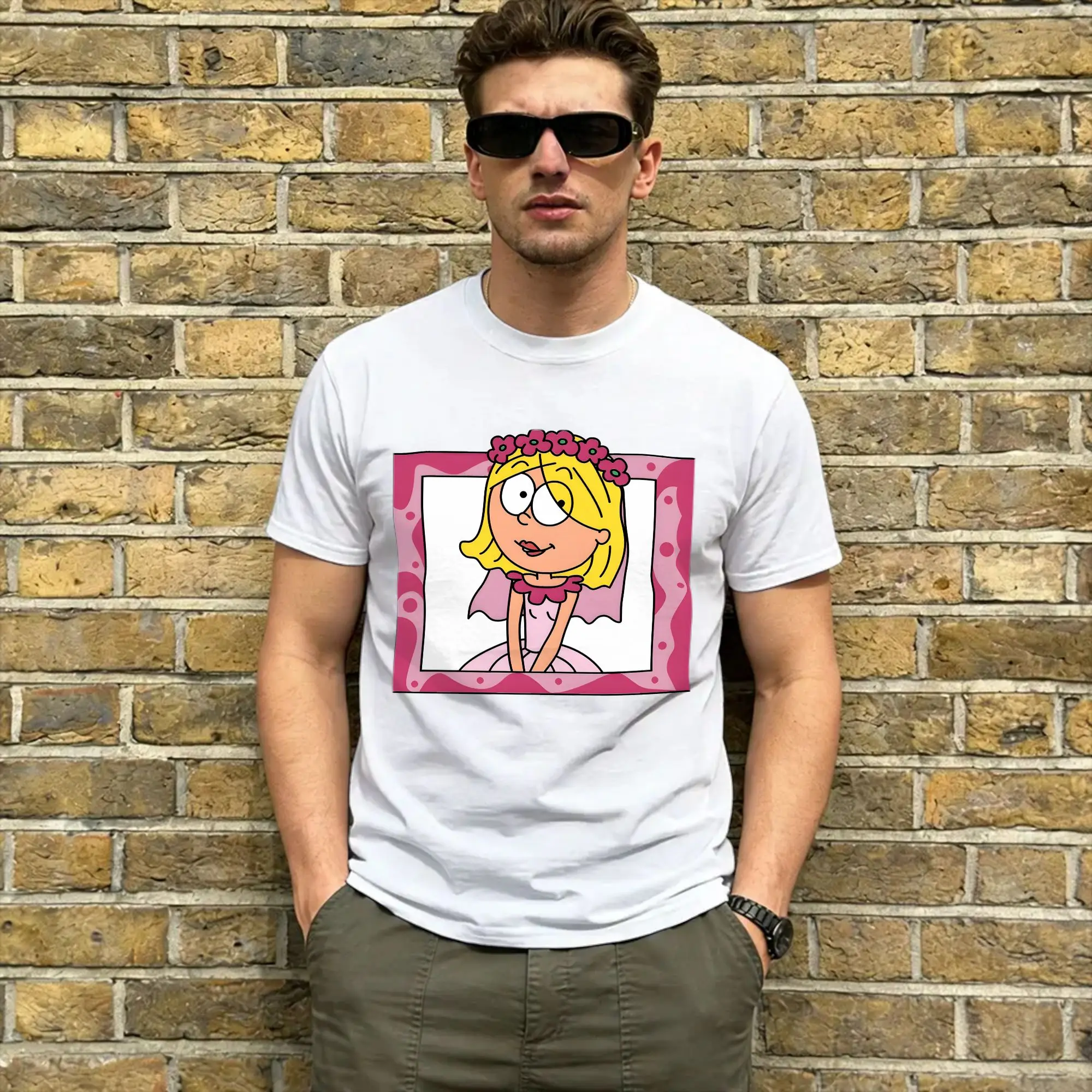 Men T-Shirts Lizzies McGuires Funny Pure Cotton Tees Short Sleeve Lizzie  T Shirt Crew Neck Clothes Unique