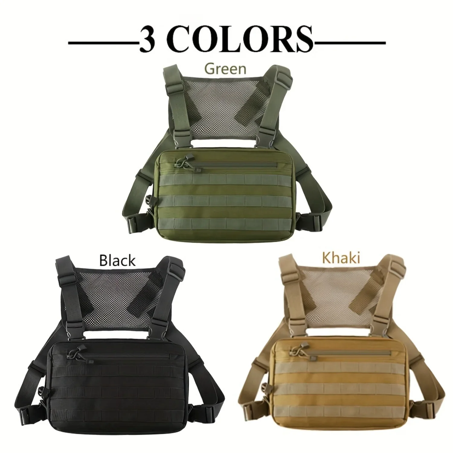 

Breathable Men's Outdoor Vest Bag with Detachable Straps