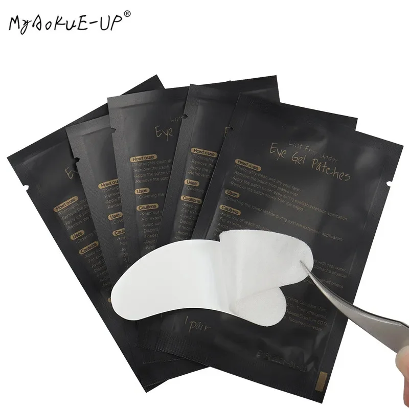 200/500 Pairs Hydrogel Eyelash Pad Patch Tips Wraps Under Eye Lash Paper Stickers Gel Patches Eyelash Extension Makeup Tool