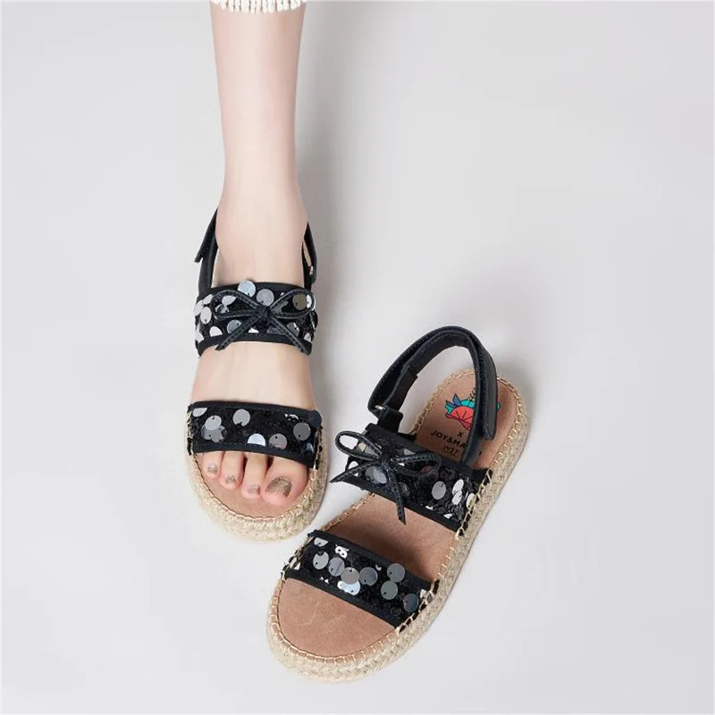 J & M Vrouwen Sandalen Pailletten Muiltjes Mode Casual Espadrilles Zomer Lady Gril Flats Visser Man Schoenen Slip-On Schoenen Strand Slippers