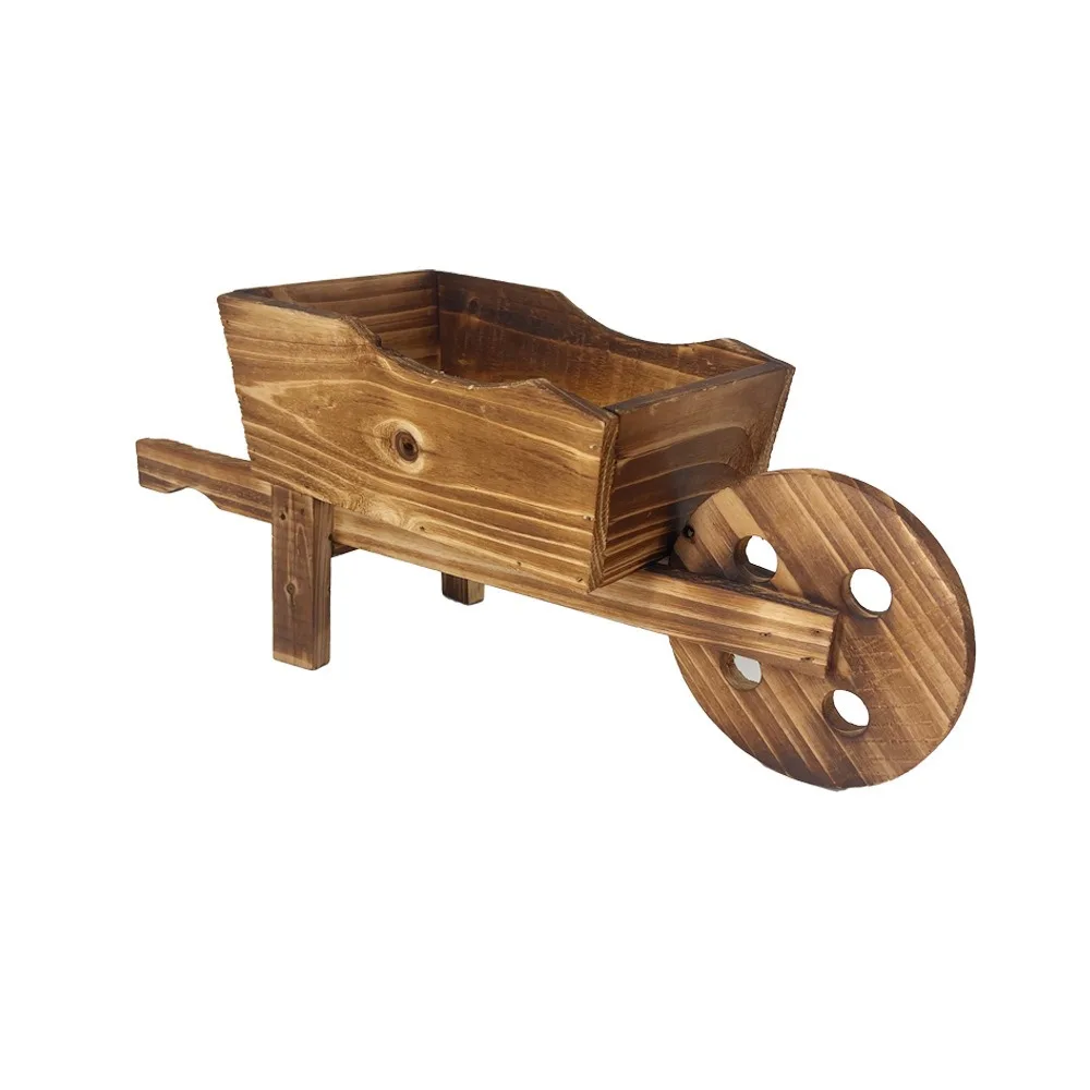 

Pastoral Style Wooden Train Flowerpot Cartoon Personality Plant Pot Creative Handmade Flower Arrangement Container Birthday