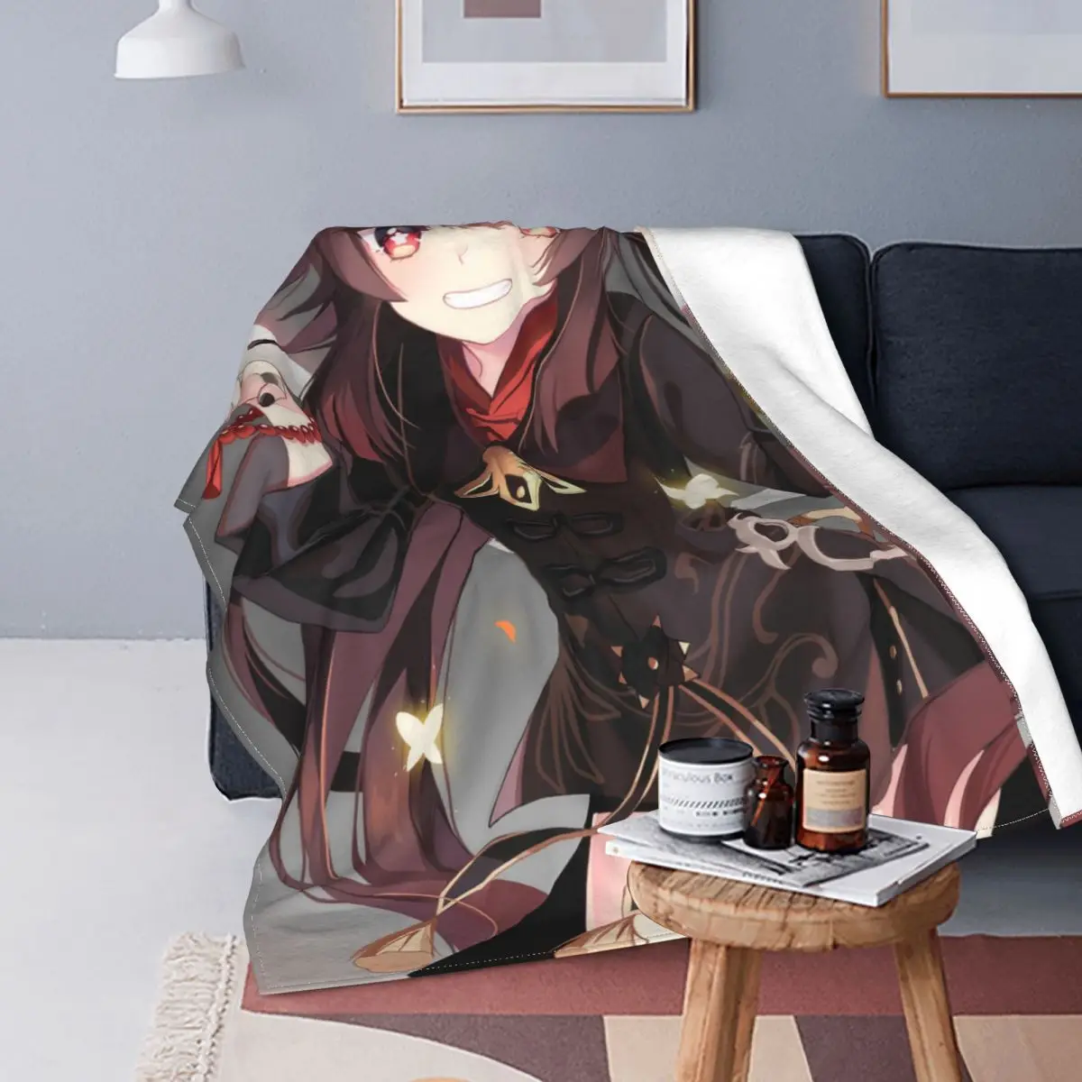 Hu Tao Flannel Thro… - image