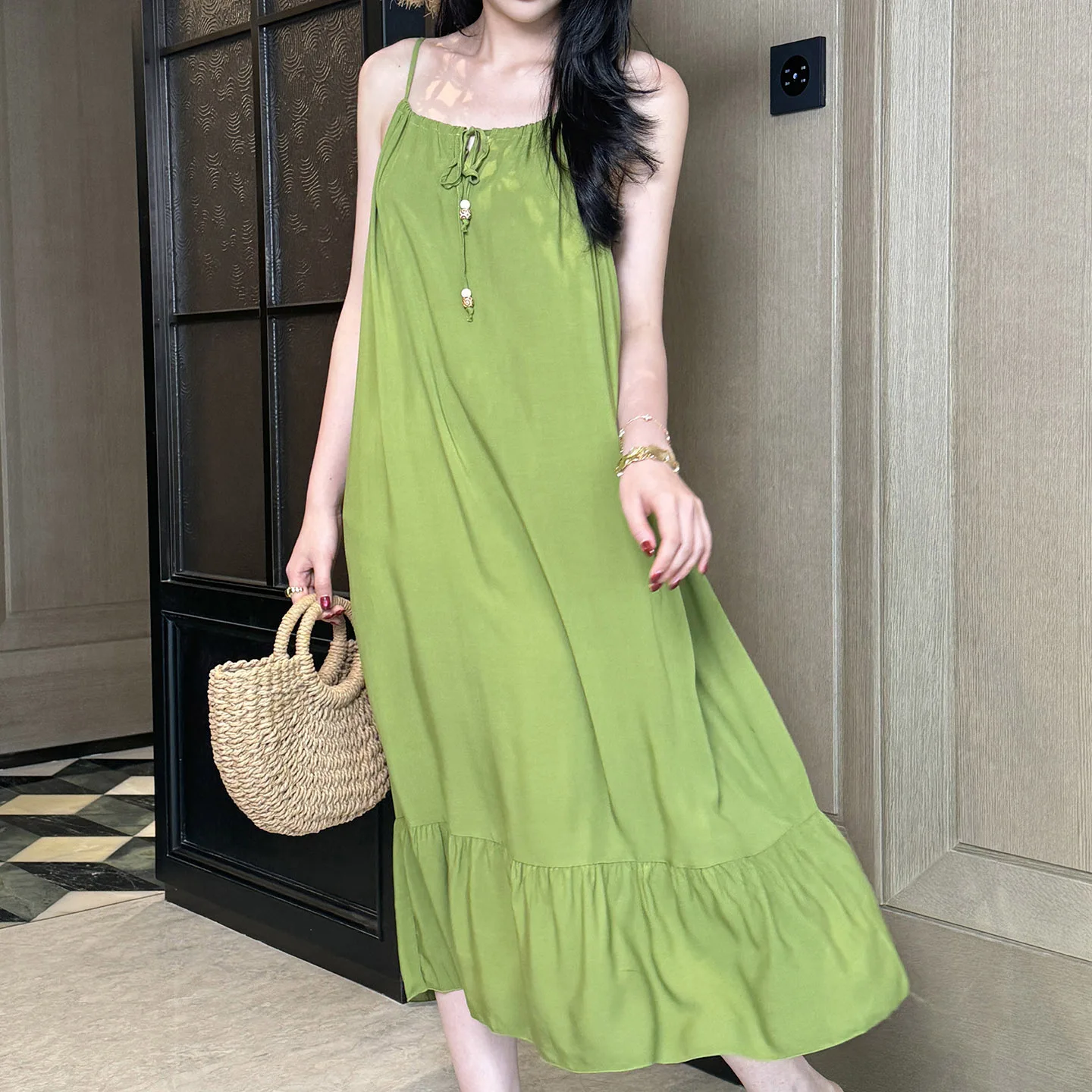 Women Summer Viscose Sleepshirts Flower Cute Nightgowns Sleeveless Women's Clothes Nightdress Sleepwear 3