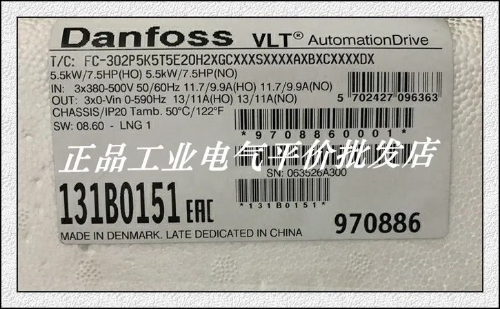 

Оригинальные FC-302P5K5T5E20H2XGCXXXSXXXXAXBXCXXXXDX Danfoss Drives