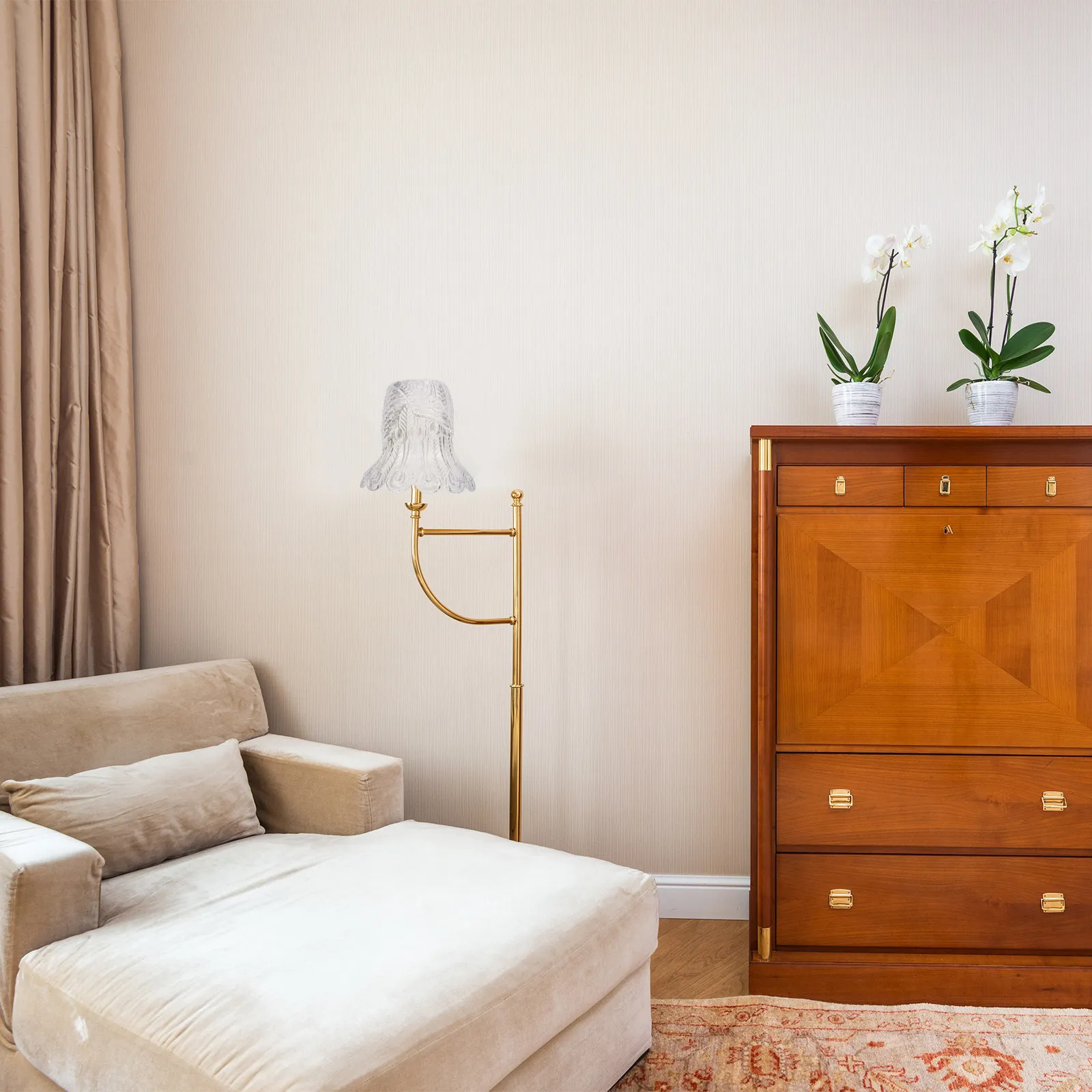 

1 шт. Прозрачный стеклянный абажур в европейском простом стиле для потолочных, настенных и напольных светильников, для спальни и гостиной, создающий теплую атмосферу